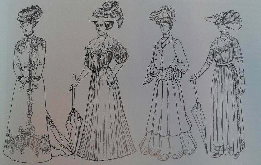 3 MÓDA V LETECH 1890 AŽ 1920 V následujících odstavcích je popsána a představena móda, která se nosila a vyvíjela od roku 1890 do roku 1920.