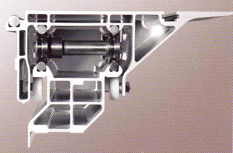 Fig. 1. Possible shapes of produced profile groupment. In the upper part of groupment, there is the table and rolling elements in modified snap-rings.
