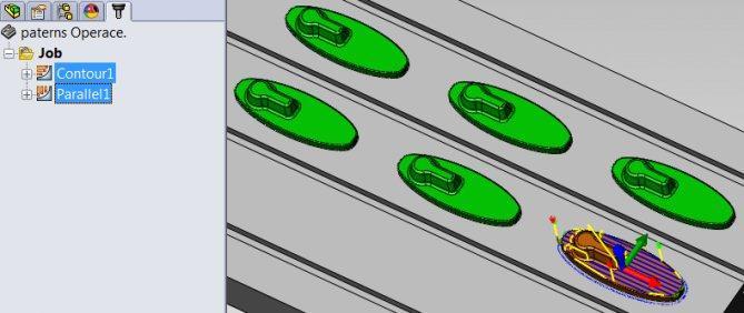 2.33 Pole obrábění - Část 1 - Lineární, Kruhové a Zrcadlené HSMWorks umožňuje urychlit dosažení požadovaného výsledku obrábění pomocí pole obrábění.