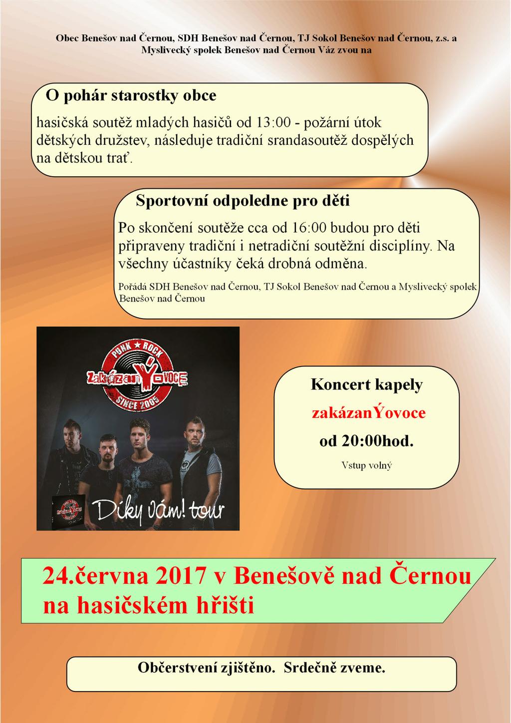 Vydavatel: Obec Beneov nad Èernou, Beneov nad Èernou 126, 382 82, IÈ: 00245780, ev.è. MK ÈR E 17508. Uzávìrka pøíspìvkù vdy 20. v mìsíci, kontakt: knihovna@benesovnc.cz,