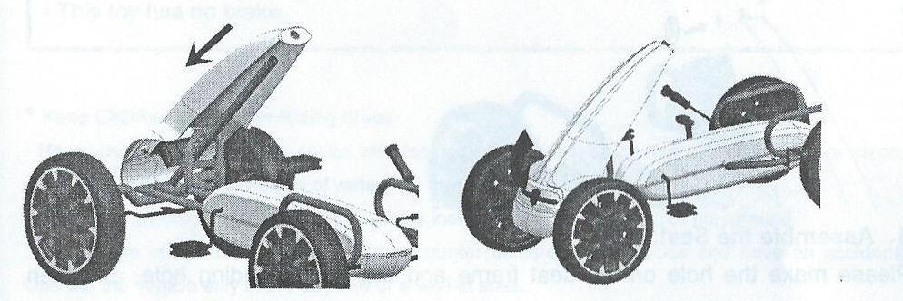 Zasuňte trubici ve směru šipky a připojte na řízení přední nápravy.