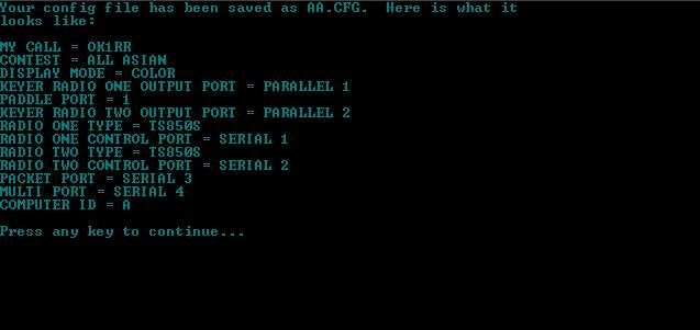 I zde program podává základní informace: Používáte-li v kategorii multi k propojení více počítačů do sítě pomocí sériových portů, je nyní třeba programu oznámit, který port bude použit.