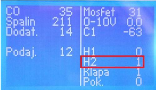 Zde je možné ověřit funkčnost komponentů připojených k regulačnímu přístroji (ventilátor, čerpadla.) 