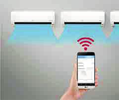 1 Embedded Wi-Fi Zabudovaná Wi-Fi Možnost řízeníairjednotek prostřednictvím chytrých nebo ios. or ios based smartphones.