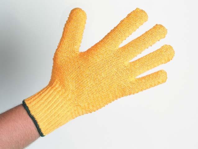 Seamless knitted gloves, white nylon, elastic