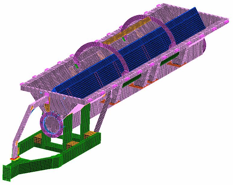 Tab. 11 Barevné rozlišení jednotlivých tlouštěk prvků Thin Shell programu NX I-Deas 6.