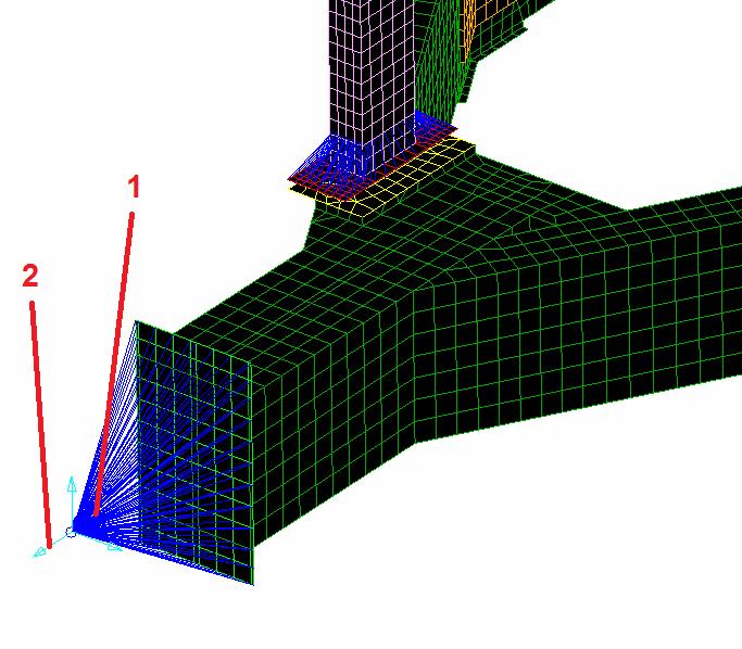 5.4.2. NAHRAZENÍ TAŽNÉ KOULE Byla provedena zjednodušená náhrada tažné koule pro omezení pohybu skořepinového modelu.