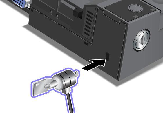 Mechanický zámek k zařízením ThinkPad Mini Dock Plus Series 3 nebo ThinkPad Mini Dock Plus Series 3 (170 W) připojíte