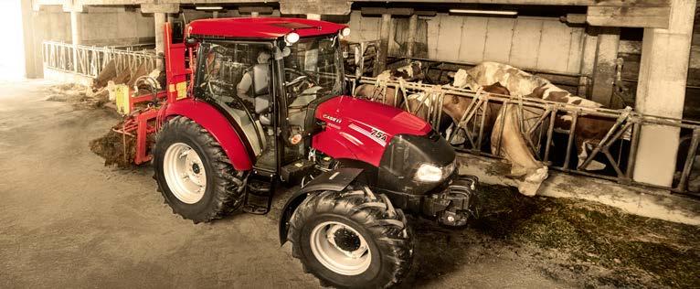 Traktory Farmall 55-75 A mohou být z továrny dodány s přípravou pro čelní nakladač, který pak lze rychle a