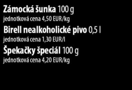 Špekačky špeciál 100 g jednotková cena 4,20 EUR/kg