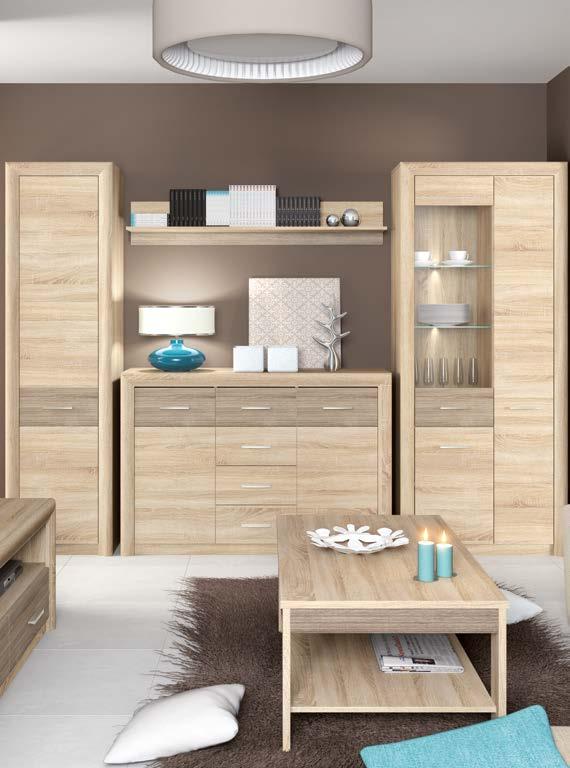 Dostupná barevnost systému: 28 29 sonoma světlá + MDF borovice lanýž 2 2 2 CASTEL 01 201 92 66 CASTEL 02/S VITRÍNY 201 85 43 CASTEL 03L KOMODY NA SPODNÍ PRÁDLO 201 55 43 CASTEL 03P KOMODY