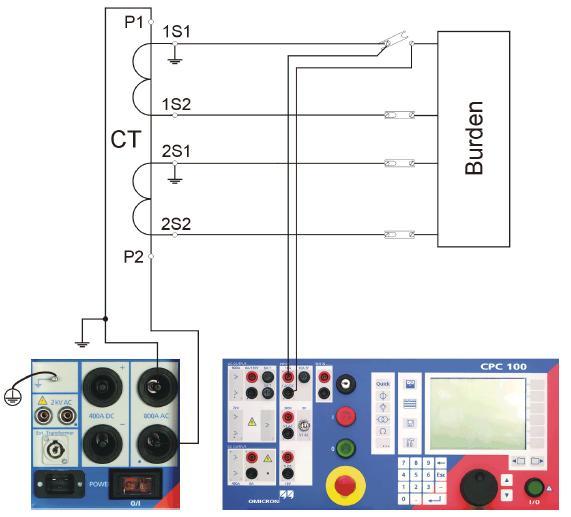 6 Testování elektrických ochran 27 Obr. 6.1: Schéma zapojení pro testování polarity PTP [14] c) Zkratovým proudem alternátoru.