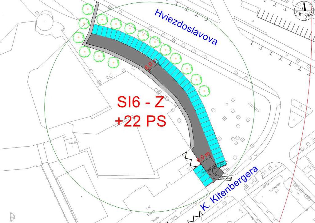 27591 Stred I SI6 Výstavba nového parkovacího zálivu jižně od ulice Hviezdoslavova u tvrze.
