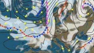 Podzim, dne 31. 10. 2009 Meteorologická situace Obrázek 27. Synoptická mapa ze dne 31. 10. 2009 [22] Graf 12.