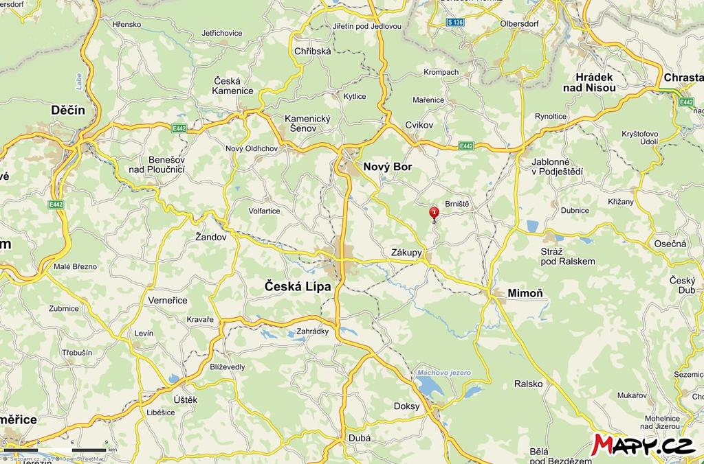 4. Mapa oblasti zdroj: www.mapy.cz Posudek č.