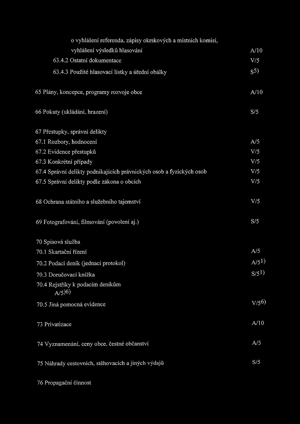 1 Rozbory, hodnocení A/5 67.2 Evidence přestupků V/5 67.3 Konkrétní případy V/5 67.4 Správní delikty podnikajících právnických osob a fyzických osob V/5 67.