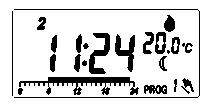 IV, Všimnite si, prosím, indikátor teplotného režimu. označuje zobrazenie alebo zmenu komfortnej teploty. označuje úspornú teplotu. Nie je zobrazená.