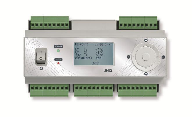 TC UNI 2 - NÁVOD K OBSLUHE 1 TC UNI2 Ekvitermický regulátor Pre úplné využitie možností regulátora a zaistenie správneho prevádzkového systému ÚK je nutné sa dôkladne zoznámiť s návodom k obsluhe. 1. POUŽITIE UNI 2 je univerzálnym regulátorom určeným k obsluhe vykurovacieho systému vybaveného: dvomi obehmi ÚT so zmiešavacími ventilmi (napr.