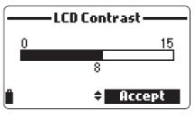 8.1.8 Intenzita podsvícení LCD S touto funkcí může být nastavena intenzita podsvícení LCD.