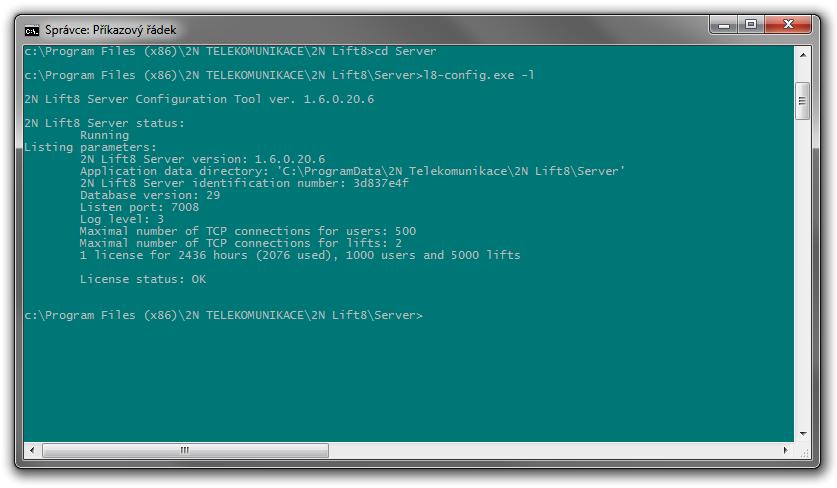 918700E 2N Lift8 Server 2N Lift8 Server Aplikace 2N Lift8 Server zpracovává kontrolní volání a