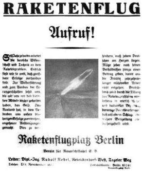 Raketenflugplaz 27.