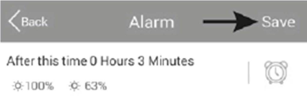 Pro nastavení alarmu poklepejte na znaménko plus +, které je v dolní prostřední části. Pomocí znamének + a - nastavte požadovanou hodinu a minutu.
