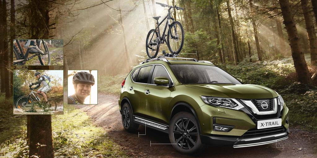 CEZ VÍKEND LEN NALOŽÍM BICYKEL A VYRÁŽAM VYRAZTE DO PRÍRODY Cez týždeň elegán v uliciach mesta, cez víkend šampión terénu Nissan X-TRAIL zvláda všetko presne ako vy.