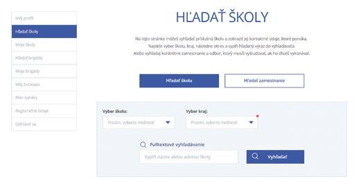 Ak klikneš na odbor, ktorý škola ponúka, zobrazia sa ti zamestnania, pre ktoré je tento odbor optimálnym školským vzdelaním alebo alternatívnou