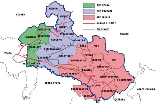 VLIV ZMĚN STRUKTURY OSÍDLENÍ NA TVORBU ÚZEMNÍCH PLÁNŮ OBCÍ HLUČÍNSKA Martin Kuchař Oblast regionu Hlučínska (tzv.