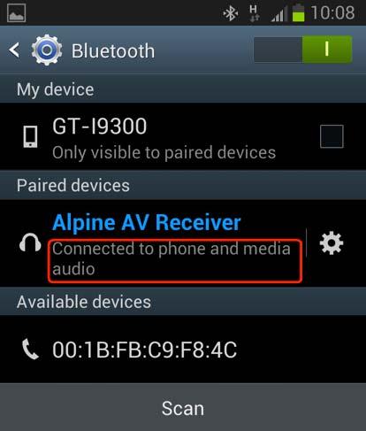 3. Aktualizace Bluetooth Firmware VAROVÁNÍ NEVYPÍNEJTE motor u vozidla nebo