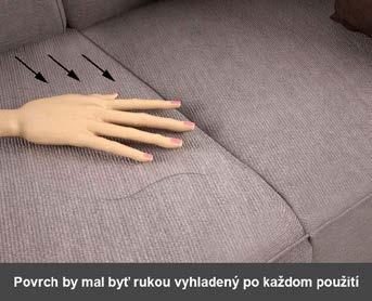 Neodporúčame z týchto dôvodov na sedaciu súpravu pokladať deky, pretože voľné vlákna z deky sa ľahko uvoľnia a následne sa spoja s vláknami na sedačke, kedy vznikajú žmolky.