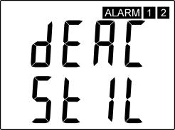 Způsobu deaktivace akustického alarmu spuštěný akustický alarmu je možno deaktivovat stiskem tlačítka ESC akustický alarm je zapnut po celou dobu trvání alarmu a nelze jej zrušit Reakce na chybový