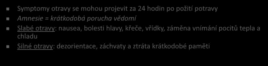 Amnesic shellfish poisoning (ASP) Producenti: rozsivky rodu