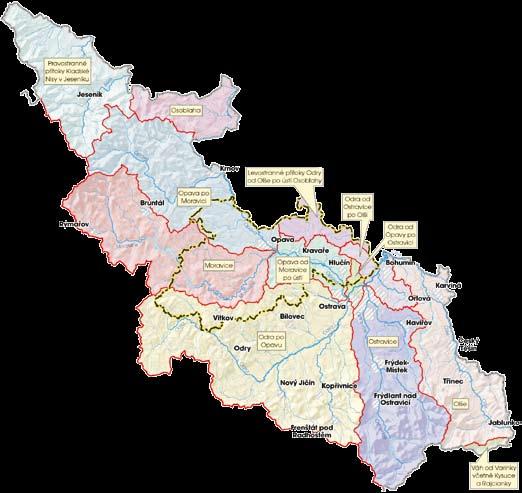 Do tzv. vodohospodářsky významných patří toky v délce 1111,4 km.