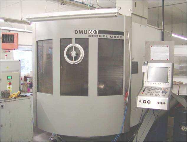 Příloha 4 Deckel Maho DMU 60T: Jedná se o pěti-osé CNC obráběcí centrum, které bylo použito pro testování nástrojů.