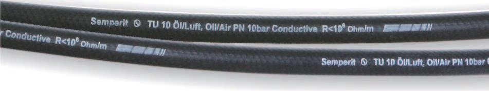 TU 10 Universální hadice pro minerální oleje Flexibilní hadice použitelná pro dopravu bezolovnatých paliv (EN 228:2004), nafty (EN 590:2004) a topného oleje (DIN 51 603, část 1-5).