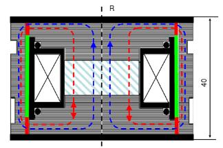 PŘEHLED SOUČASNÉHO STAVU POZNÁNÍ 1.4.4 Magnetoreologický tlumič se zlepšenou energetickou efektivitou (Ehrlich, J) Tento tlumič obsahuje cívku a Alnico magnet tvaru disku s nízkou hodnotou koercivity.