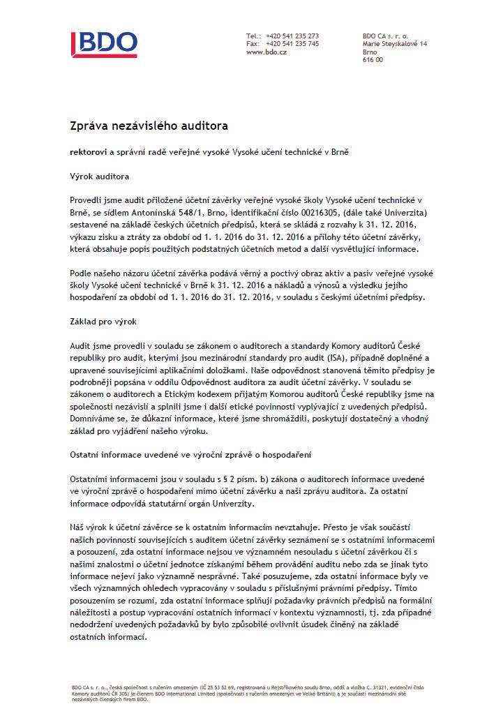 PŘÍLOHA 1) VÝROK AUDITORA 59 Příloha 1)