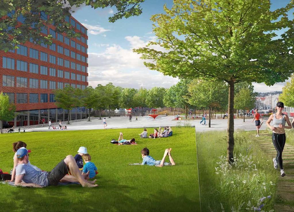 Zajímá nás váš názor Na tomto a následujícím panelu vám představujeme návrh parku a předprostoru nové radnice městské části Praha 8. Budeme rádi, pokud nám řeknete, co si o návrhu myslíte.