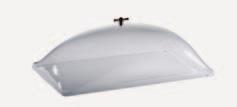 10 3 800,- Chafing dish s Roll-topem Vyrobený z leštěné ušlechtilé oceli, čtyřhranný s Roll-Top poklopem, který lze otevřít na 90 nebo 180. Poklop nelze zcela sundat.