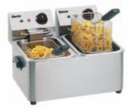 150 (H) x 130 (V) mm Bezpečnostní termostat (ochrana proti přehřátí) Hmotnost: 7 kg Elektrická fritéza SNACK II - 2 x 4 litry 5 225,- Kč * Kat.