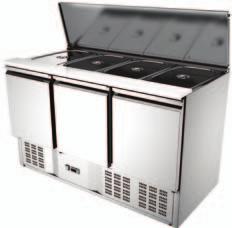 Automatické odtávání a regulace teploty. Ventilátor rozhání studený vzduch uvnitř chladícího prostoru. Uzavřený výparník dle HACCP.
