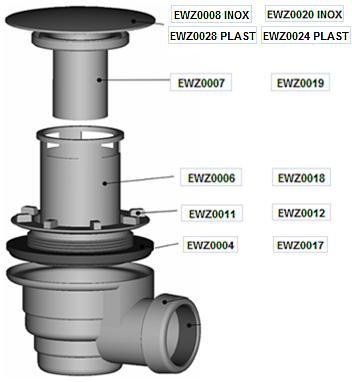 vaničkového sifonu 50 14,30 21,10 EDV0001 těsnění k 6/4" výt.