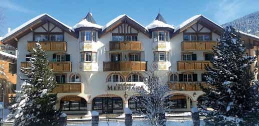 Skirama Dolomiti 9 ne RESIDENCE MERIDIANA C 102 10 ne RESIDENCE DIAMANT C 103 do 200 m upřesnění: residence je tvořena hlavní budovou s 18 apartmány (6x bilo 4, 7x bilo 5, 5x trilo 6) a sousední
