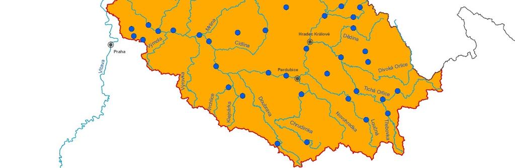 Zpráva o hodnocení vypouštění vod Název místa Vodní tok ř.km Množství Index 2015 2016 Přelouč - ČOV Labe 949,936 582,7 592,1 1,02 Hořice - ČOV Chvalinský p.