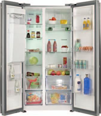 zásuvky v mrazničce 1 víceúčelová zóna mraznička / lednička: 77 litrů 2 zeleninové zásuvky Celková hrubá kapacita: 610 litrů Čistá