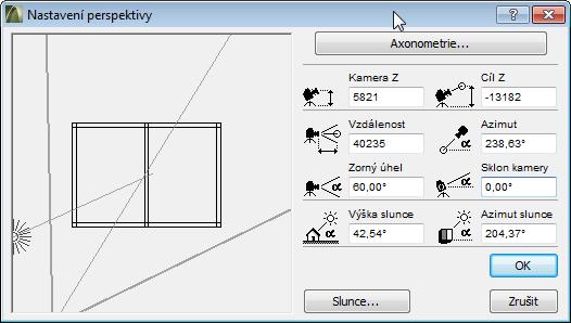 Čárový model Fotozobrazení V položce Nastavení 3D pohledu lze kromě souřadnic a vzdáleností kamery zadat i její zorný úhel, což je číslo, na něž studenty obvykle speciálně upozorňuji.