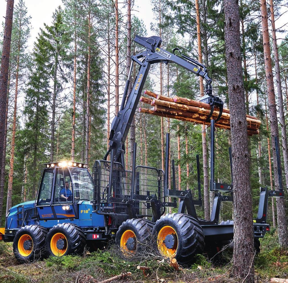 SILNÝ, STABILNÍ A PRODUKTIVNÍ VYVÁŽECÍ TRAKTOR Jedinečný a rychlý jeřáb RK160 má vysoký průtok oleje a rozvaděč je