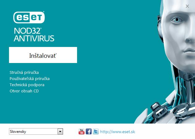 Inštalácia Program ESET NOD32 Antivirus obsahuje komponenty, na ktoré môže mať súčasné používanie iných antivírusových a bezpečnostných riešení rušivý vplyv.