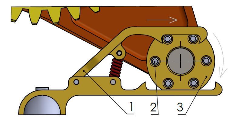 První návrh této proměny z posuvného pohybu na rotační byl proveden pomocí hřebenového mechanismu. Hřebenový převod umožnuje jednoduchý převod pohybu.